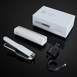 ghd unplugged cordless hair straightener white with charger and heat resistant travel case