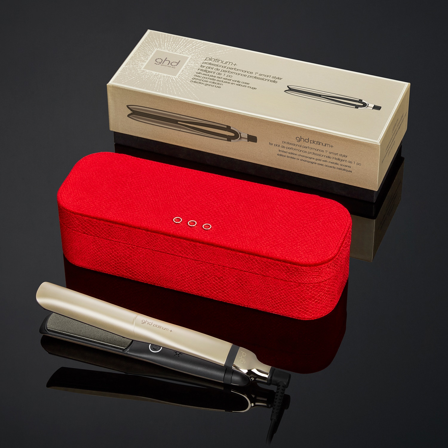 platinum+ champagne gold & case and box